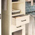 thumbnail image 4 of Chests Of Drawers, Kelly 5 Shelf / 2 Drawer Closet Organizer with 3 Adjustable Hanging Rods, Ivory Dressers,Particle Board Wooden Dressers, Furniture Bedroom Furniture Dressers, Chests & Wardrobes, 4 of 9