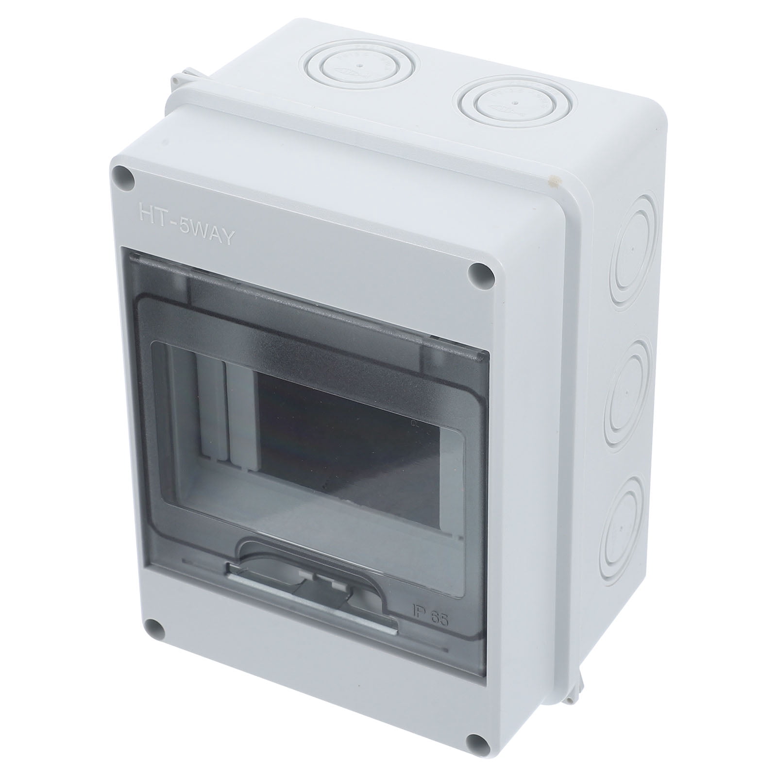 Askfic Circuit Breaker Box 5-Way Rail Power Distribution Box for Indoor/ Breaker 6.02"X4.45"X3.58"