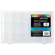 The Beadery - 18 Compartment Organizer Box - Clear Plastic
