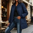 thumbnail image 2 of Women's Quilted Jacket Lightweight Zipper Fall Winter Coats Thermal Padded Puffer Jacket Loose Casual Outerwear with Pockets, 2 of 9
