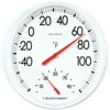 AcuRite 13.5" White Thermometer with Humidity Gauge; 13.5 x 14.5 x 1.8, Not Battery Powered, Plastic