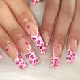 thumbnail image 2 of CNKOO 24 Pcs Faux Ongles Imprimé Léopard Rose Ongles Longs de Ballet Portables pour Femmes Colle Gelée, 2 of 8