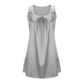 thumbnail image 4 of Fnooota Womens Summer Nightgowns, Comfy Sleeveless Loose Fit Pleated Front Nightshirts Pajama Dresses Gray Size XL, 4 of 5