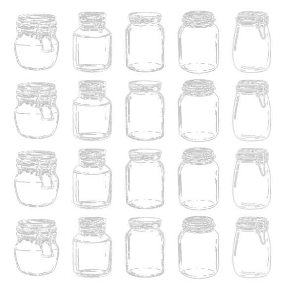 Japceit Transparent Decorative Stickers Pack, Clear Adhesive Craft Stickers for Bottle and Book, Handmade Scrapbooking Stickers for Journal Decor, Bookmark Making, Home Crafting