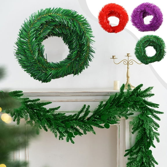 Leodye 216IN Christmas Garland, 1 Strands Artificial Pine Garland Soft Greenery Garland for Holiday Wedding Party,Stairs,Fireplaces Decoration, Outdoor/Indoor Use