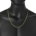thumbnail image 5 of 3mm 14k Yellow Gold Plated Flat Cuban Link Curb Chain Necklace, 30 inches + Gift Box, 5 of 7