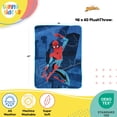 thumbnail image 3 of Sunny Side Up Kids Plush Throw Blanket – Children's Soft & Comfy Throw for Couch or Bed – Cozy Home Décor for Living Room & Bedroom, Blue - Spiderman, 46x60 - Throw Blanket, 3 of 4