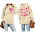 thumbnail image 1 of Chandail à Capuche Tendance pour Femmes, Imprimé Lettre, Col Rond, Automne & Hiver, Léger, Veste à Capuche Zippée, Veste Active, 1 of 3