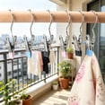 thumbnail image 4 of 6 Pack Boot Hangers with Clips, Laundry Hooks with Rubber Grips, 360 Rotating Pants Hangers for Closet, Portable Drying Clips for Socks and Towels, Heavy Hooks (Black), 4 of 9
