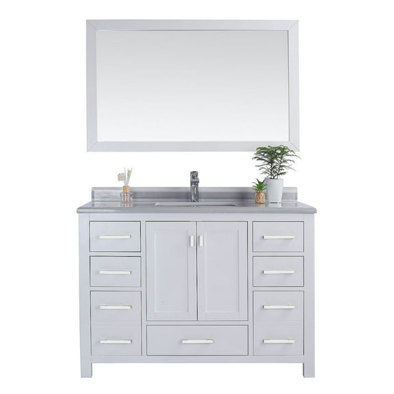 Laviva 313ANG-48-WS Wilson 48 Inch Vanity With White Stripe Countertop