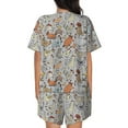 thumbnail image 6 of Rateoe Funny Chicken Pattern Women's Short-Sleeved Pajama Set - 2 Piece Soft and Lightweight Sleepwear Set-Small, 6 of 7