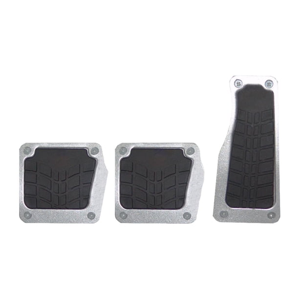 Almohadillas de pedal genéricas para coche, cubierta para pedal de garaje, fácil instalación y mantenimiento del coche. Plata