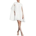thumbnail image 2 of INSPIRE CHIC Chiffon Dresses for Women's Loose Flowy Cloak Sleeve Cape Pleated Dress, 2 of 6