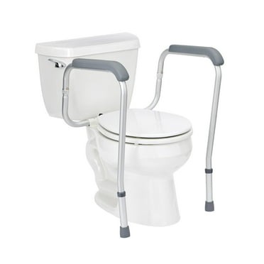Medline Toilet Safety Rails, Height Adjustable Toilet Frame, 250 lb. Weight Capacity