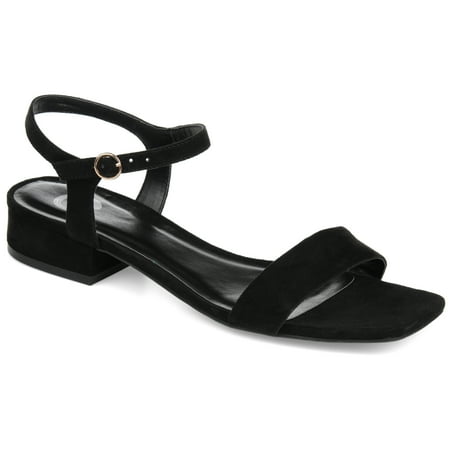 

Journee Collection Womens Beyla Open Square Toe Low Block Heel Sandals
