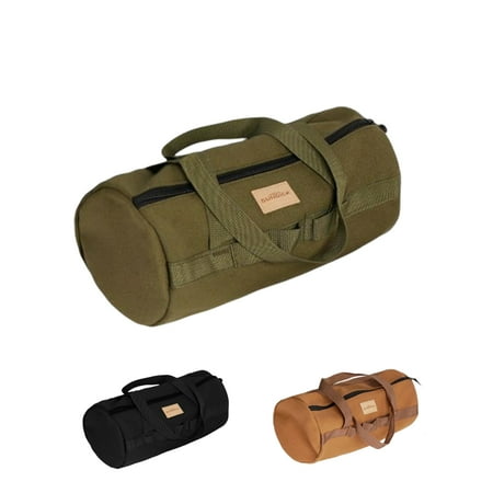 

SIHUA 14inch Large Capacity Canvas Tool Bags with Zipper for Camping (Matcha)