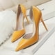 thumbnail image 3 of Women Pumps Elegant Pointed Toe Patent Leather Office Lady Shoes, 3 of 5