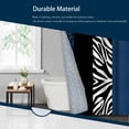 thumbnail image 6 of LVRLVR 1/4 Pcs Wild Animal Leopard Print Fabric Shower Curtain Rug Set - Zebra Print Bath Mat Bathroom Decoration, Red and Black, 70.8" × 70.8", 6 of 8