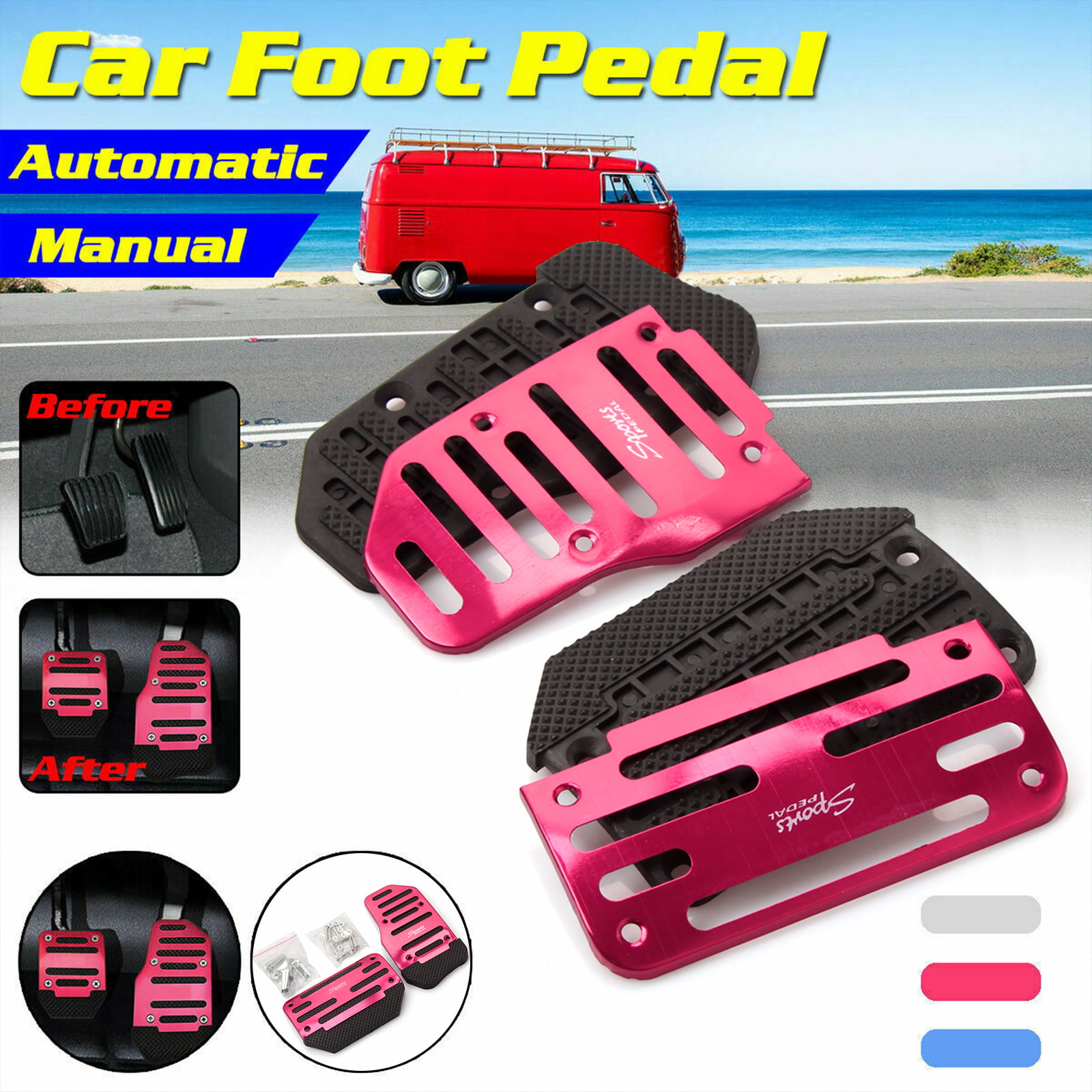 Neon Foot Pushing the Pedal Gas Pedal Brake Pedal Auto Service