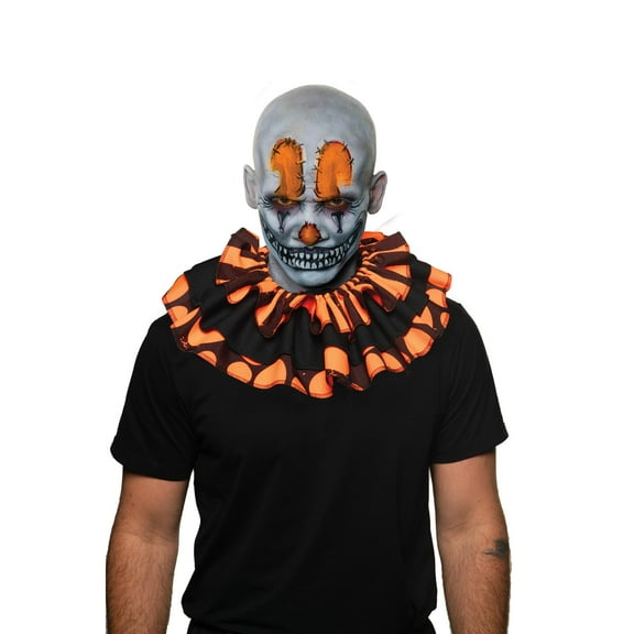 UNDERWRAPS Blacklight Glow Scary Clown Collar - Orange and Yellow Glow in the Dark (Orange Blacklight Glow Collar)