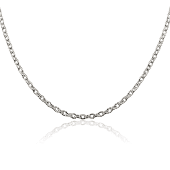 925 Sterling Silver 3.5mm Cable Rolo Link Chain Belcher Necklace