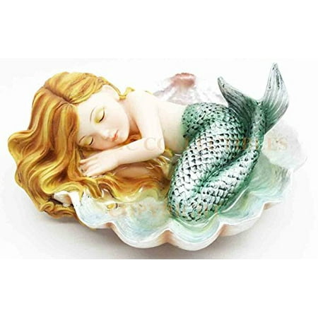 Gorham Sea Sculpture - Under The Sea Baby Mermaid Sleeping On Oyster Shell Enchansia Figurine Sculpture