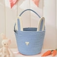 thumbnail image 5 of Easter Bunny Basket for Kids, Rabbit Ear Egg Bucket, 9.5" x 6.3" x 6.3" Portable Tote for Candy Storage, Easter Party Decor, and First Easter Gifts for Boys & Girls, 5 of 5