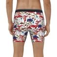 thumbnail image 4 of Xecao Colorful Mushrooms (2) Print Boxer Briefs for Men's Stretch Moisture-Wicking Underwear, Mid-Rise Classics breathable fabric, 4 of 7