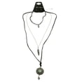 thumbnail image 2 of Mi Amore Feather Multiple-Necklace-Set Black/Silver-Tone, 2 of 5