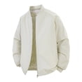 thumbnail image 4 of StSilkitty Lightweight Jacket for Men Solid Color Long Sleeve Full Zip Jacket Coat with Pockets Loose Casual Outerwear, 4 of 7