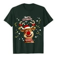 thumbnail image 4 of larppty Christmas Tshirts for Women Funny Holiday Xmas Pattern Top Long Sleeve Funny Cute Pullover Shirts Festival Gifts (Dark Green, S), 4 of 4