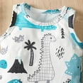 thumbnail image 4 of LNMQLPDBS Cute Summer Sets Sleeveless Cartoon Dinosaur Pattern Printed Tank Top + Elastic Waist Shorts 2pcs Outfits Soft Cute Clothes for Unisex Preschool Kids Newborn Boy Sets White 6-9 Months, 4 of 8