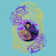 thumbnail image 2 of Girl's Marvel Doctor Strange in the Multiverse of Madness Neon Magic Graphic Tee Tahiti Blue Medium, 2 of 4