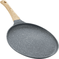 thumbnail image 1 of "Premium 24cm Non-Stick Frying Pan - Multi-Purpose Stone Coated Cookware for Induction & Gas Stoves, Ergonomic Wooden Handle, Easy Clean & Storage, Perfect for Pancakes, Omelettes & More", 1 of 7