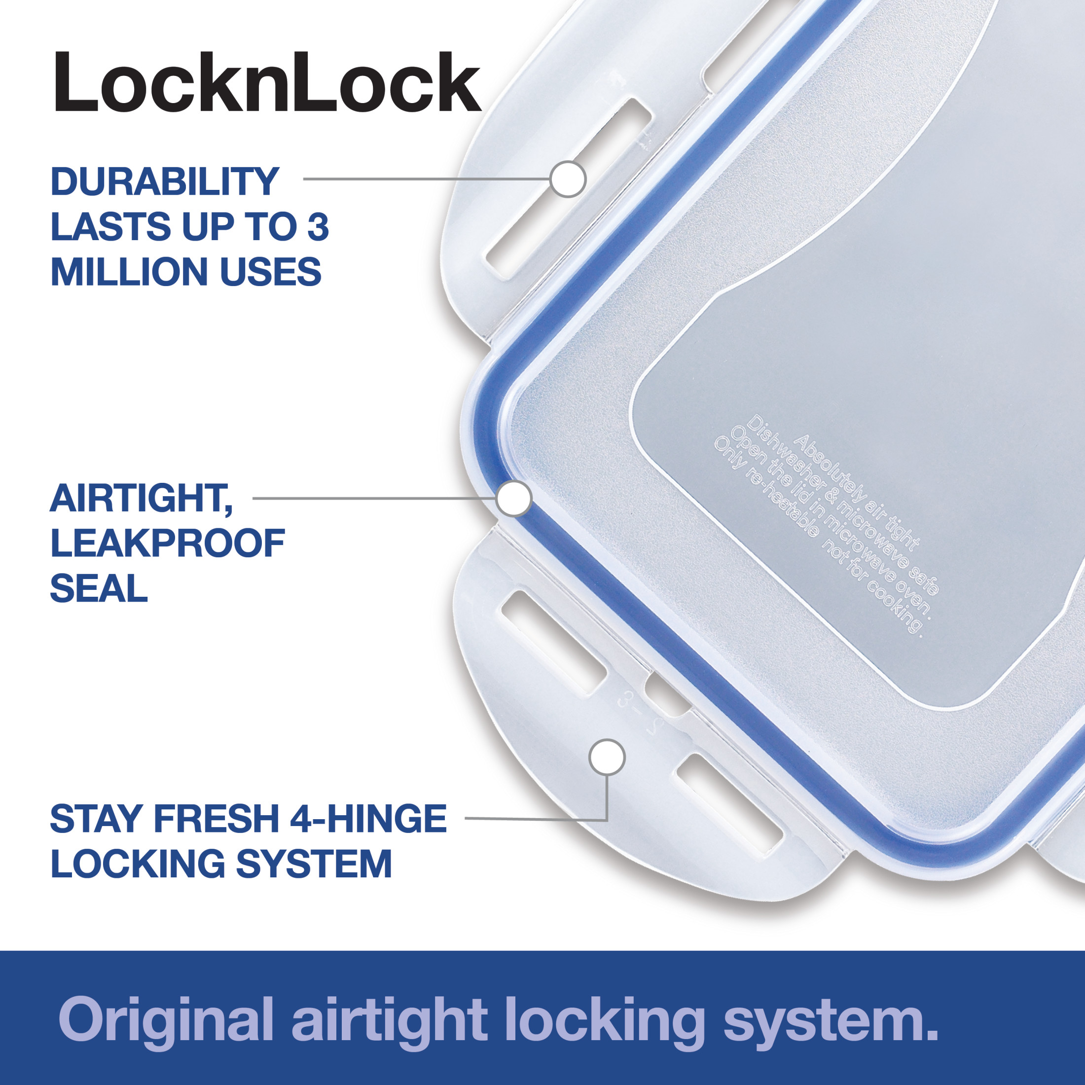 LocknLock Pantry Food Storage Container with Flip Lid, 10.6-Cup - image 3 of 4