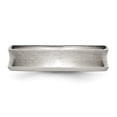 thumbnail image 3 of Chisel Stainless Steel Brushed and Polished Concave 6mm Beveled Edge Band, 3 of 6