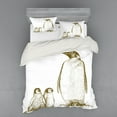 thumbnail image 1 of Ambesonne Animal Bedding Set 4 Pcs, King and Penguin, Queen, Olive Green, 1 of 3