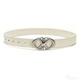 thumbnail image 2 of Only Moment Elastic Belts for Women Star Buckle Aluminum Alloy for Dresses Retro Ladies Waist Vintage Thin Belt White,One Size, 2 of 5