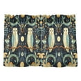 thumbnail image 7 of Yayeee Kitchen Curtains Light Filtering 27"x24" Rod Pocket Short Cafe Window Panel, Mystical Owls Pattern, 7 of 7
