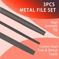 thumbnail image 4 of Professional File Set, High Carbon Steel Metal Files with Flat/Half-Round/Round Shapes, for Metal, Wood, Plastic & DIY Projects, 4 of 4