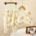 thumbnail image 2 of Emitonse Baby Toddler Girls 2 Piece Outfits Organic Soft 2 Piece Baby Pajama Set Girls Long Sleeve Light Yellow,Size 6-12 Months, 2 of 6