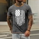 thumbnail image 2 of Men's Raglan T-shirt Retro Short Sleeve Round Neck Independence Day Printing Tops 6XL, 2 of 4