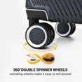 thumbnail image 6 of Wonder Florence 20" Carry On Hardside with 360 Degree Spinner Luggage, Black, 6 of 8