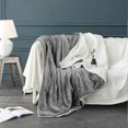 thumbnail image 2 of Fleece Bed Blanket Twin Size Super Soft Fuzzy Plush Warm Cozy Fluffy Microfiber Couch Throw Velvet Double Reversible Luxurious Blankets,Grey(4055Inche, 2 of 5