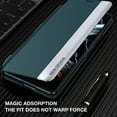 thumbnail image 5 of Decase Magnetic Case for Samsung Galaxy Z Fold 5, Slim Leather Case with Pen Slot Kickstand Function Complimentary Stylus Full Body Protection Plating Case for Galaxy Z Fold 5, Black, 5 of 9