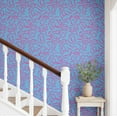 thumbnail image 2 of S4Sassy Peel & Stick Vinyl Wallpaper, Watercolor Leaves Pattern Wallpaper Contact Paper Waterproof - Blue, 25"x360", Textured Finish, Removable Walls Covering for Kitchen, Living Room, Bathroom, 2 of 9