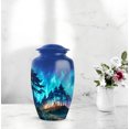 thumbnail image 6 of Northern Light Little Urn For Adult Male Set Of 4 - Keepsake Cremation Urn For Human Ashes Female - Decorative Memorial Urns For Ashes Adult Brother - 1 Large Blue Urns For Male (10&3) Inch, 6 of 7