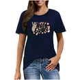 thumbnail image 1 of Mujeres Manga Corta de Verano Tops Pascua Impresa Cuello Redondo, Blusa de Moda Casual para la Primavera, 1 of 5