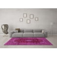 thumbnail image 3 of Ahgly Company Indoor Round Medallion Pink Traditional Area Rugs, 5' Round, 3 of 4