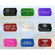 Custom Engraved Military ID Dog Tags, Personalized Front & Back, Great for Pet, Bag, Equipment or Luggage Tag - See "About This Item" Below For Engraving Instructions